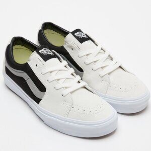 Vans | Sk8-Low 2-Tone White & Black Skate Shoes